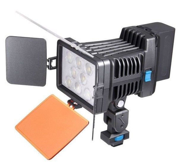 Professionele 8 avondmaal LED Video Light LED-5080 voor Canon Nikon Pentax DSLR Camera Camcorder DV Lamp + Lader + Hand Grip Kit