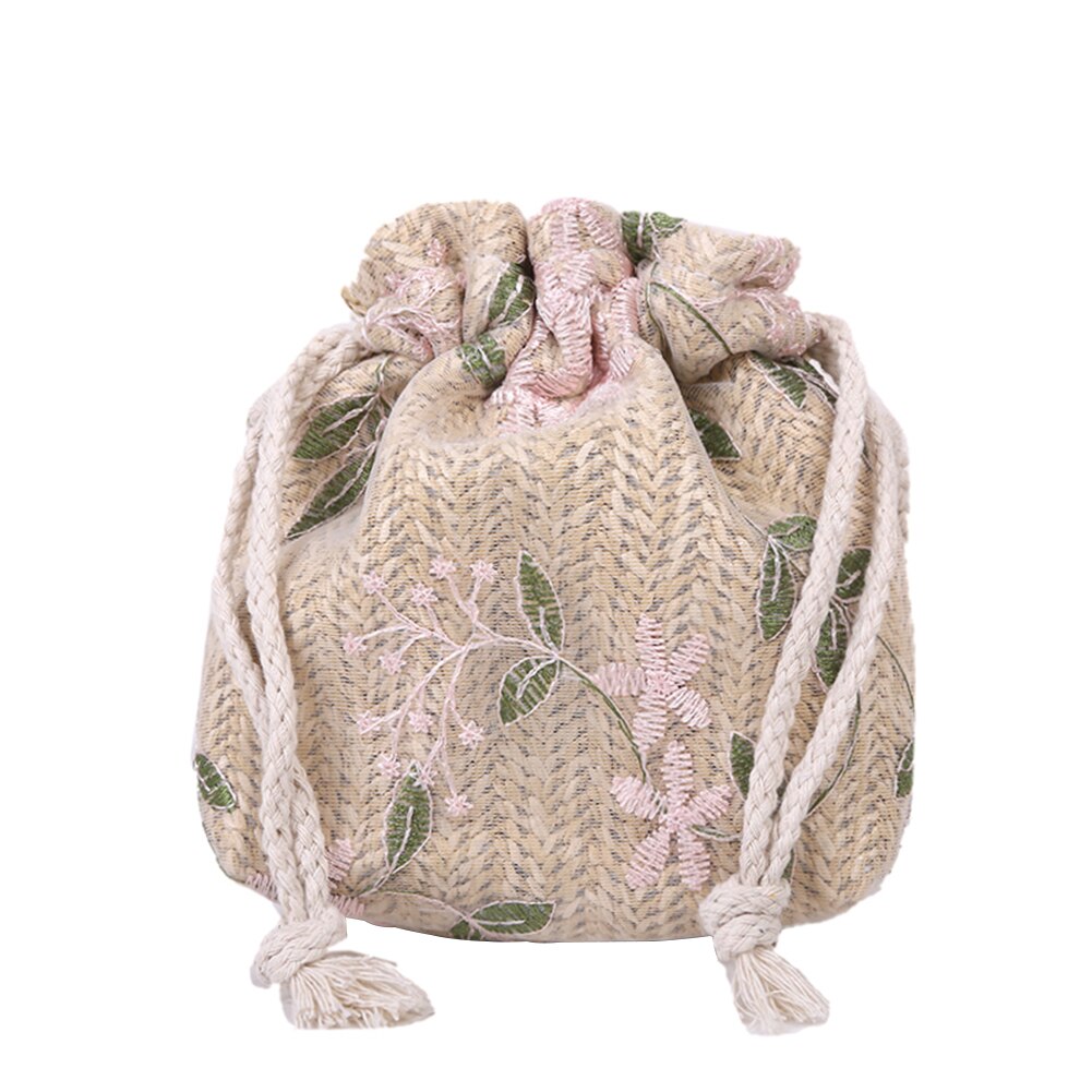 Håndlavede halmvævede bucket tasker strand crossbody tasker vævede indkøbstasker rattan kvinder sommer strand rejse skuldertasker: Lysebrun