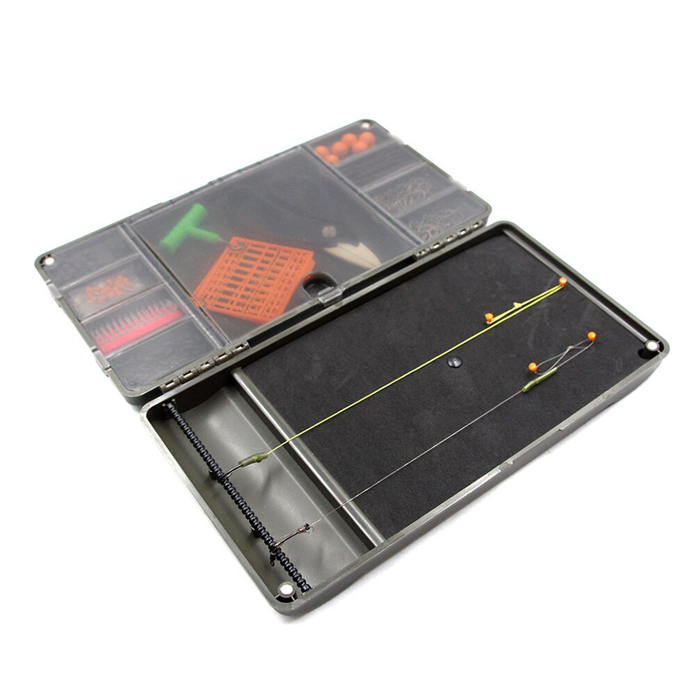 8 Slots Carp Fishing Rig Storage Case Compartment Fishing Tackle Box Swivels Hook Bait Storage Fishing Tackle Accessories Boxes
