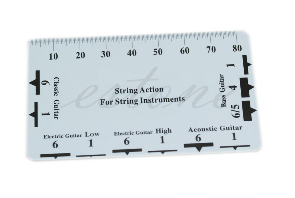 1 st Gitaar String Actie Gauge String Pitch Ruler Meten voor Bas Klassieke Elektrische Akoestische Gitaar Luthier Tool