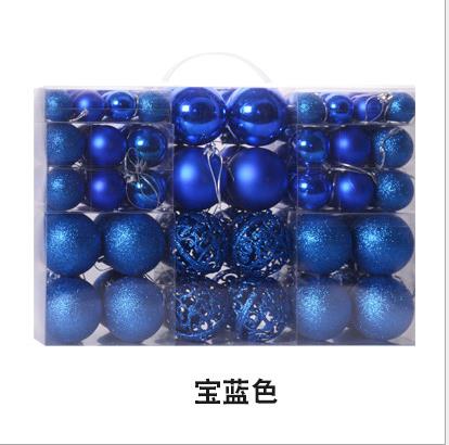 100 Stks/set Arrivals Glitter Chic Kerst Bal Ornament Party Kerst Decor Voor Thuis: Blauw