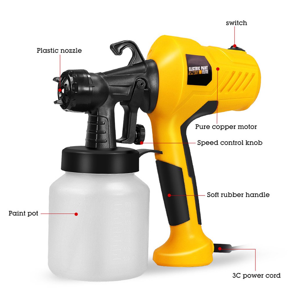 Removable High Pressure Electric Spray Gun Latex Paint Spraying Machine Paint Spray Gun Portable Spray Gun