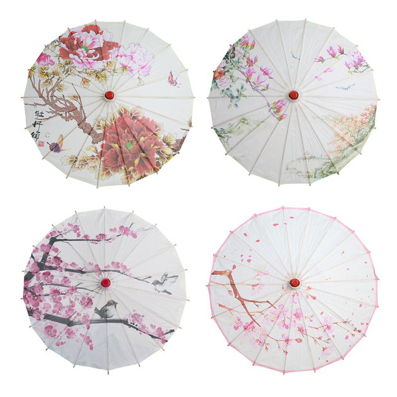 Women's Rain Umbrella Chinese Umbrella fengshui Silk Dance Japanese Decorative Bamboo Umbrella Oil Paper Umbrella parasol