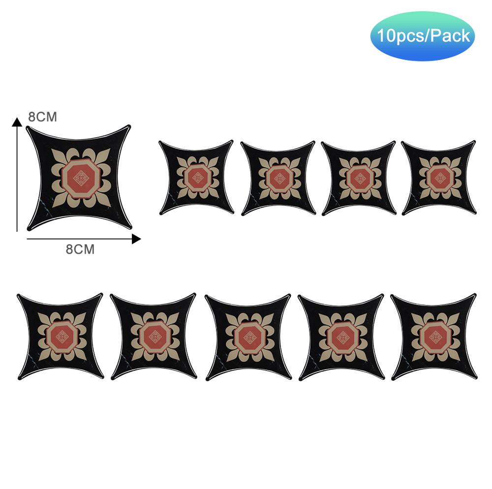 EasyTiles Floor Stickers Self Adhesive 3D Ceramic Decals Peel And Stick Wall Decor Sticker for Living Room Bathroom - 10 Sheets: F002