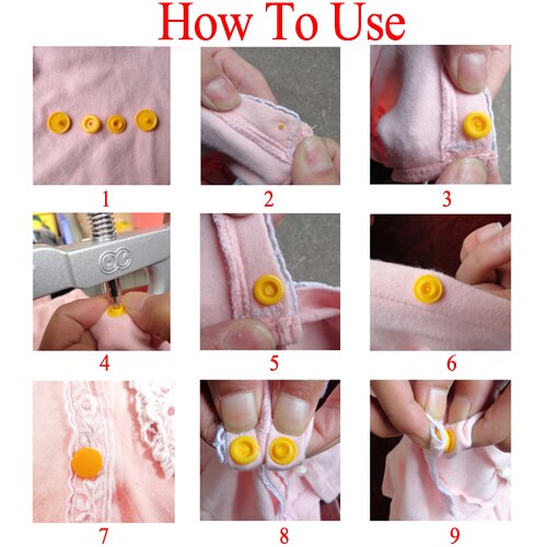 KAM Snap Press Plier Hand Setter Tool and 4 Dies Sizes (T3, T5, T8A and T8B) for KAM Plastic/Resin Snaps use to make Cloth Diape