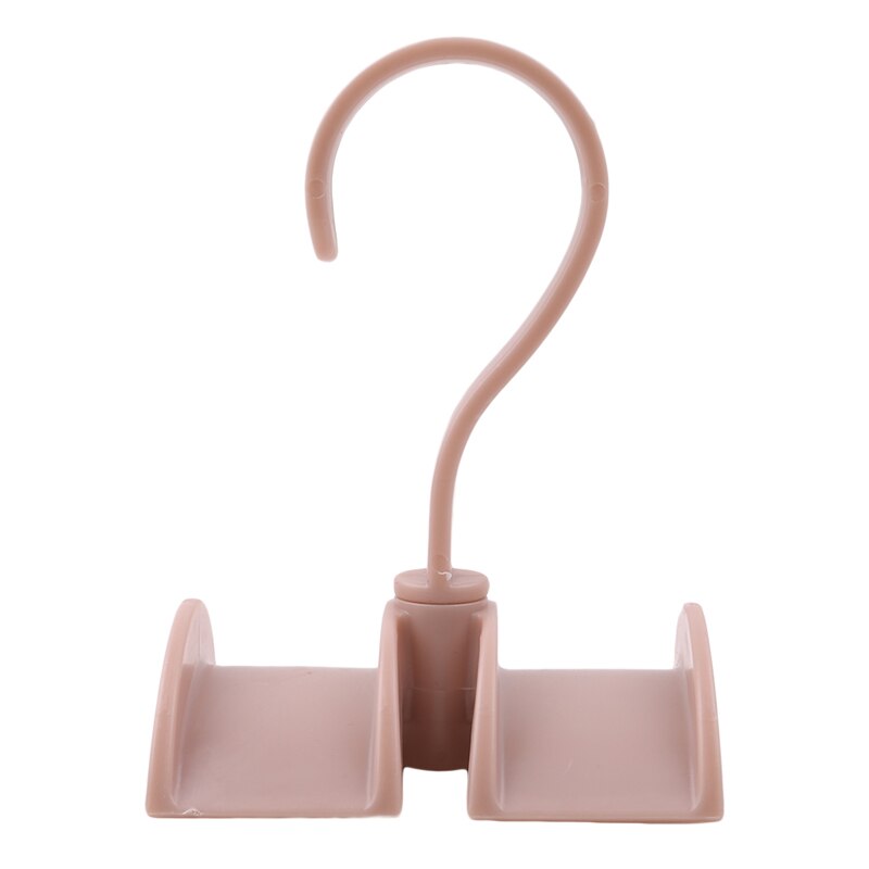 Garderobekast opbergtas opbergrek plastic hanger multifunctionele stropdassenrek spijkervrije tassenhaak: Roze