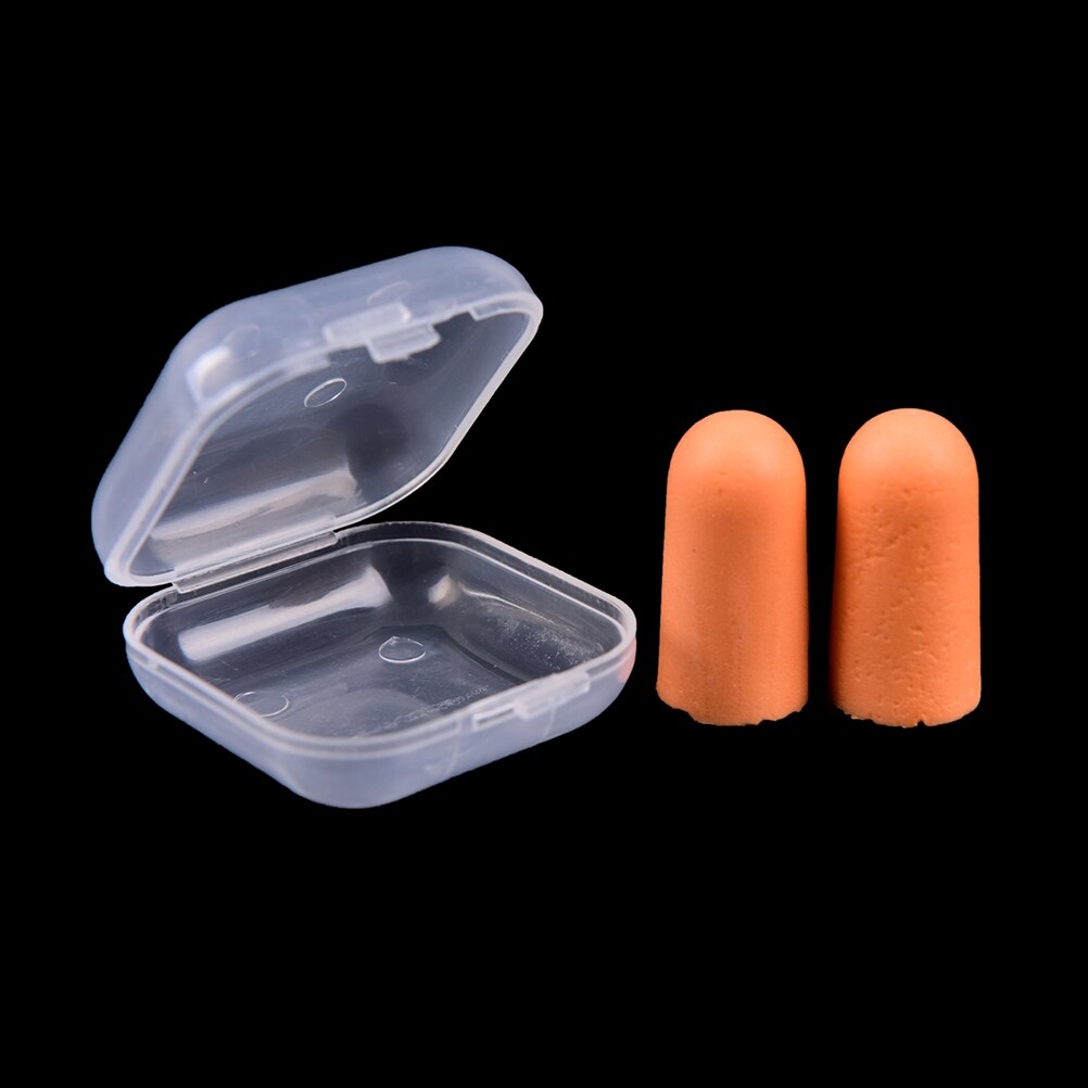 2PCS/1Pair Box-packed Comfort Earplugs Noise Reduction Silicone Soft Ear Plugs Swimming Silicone Earplugs Protective For Sleep: A orange