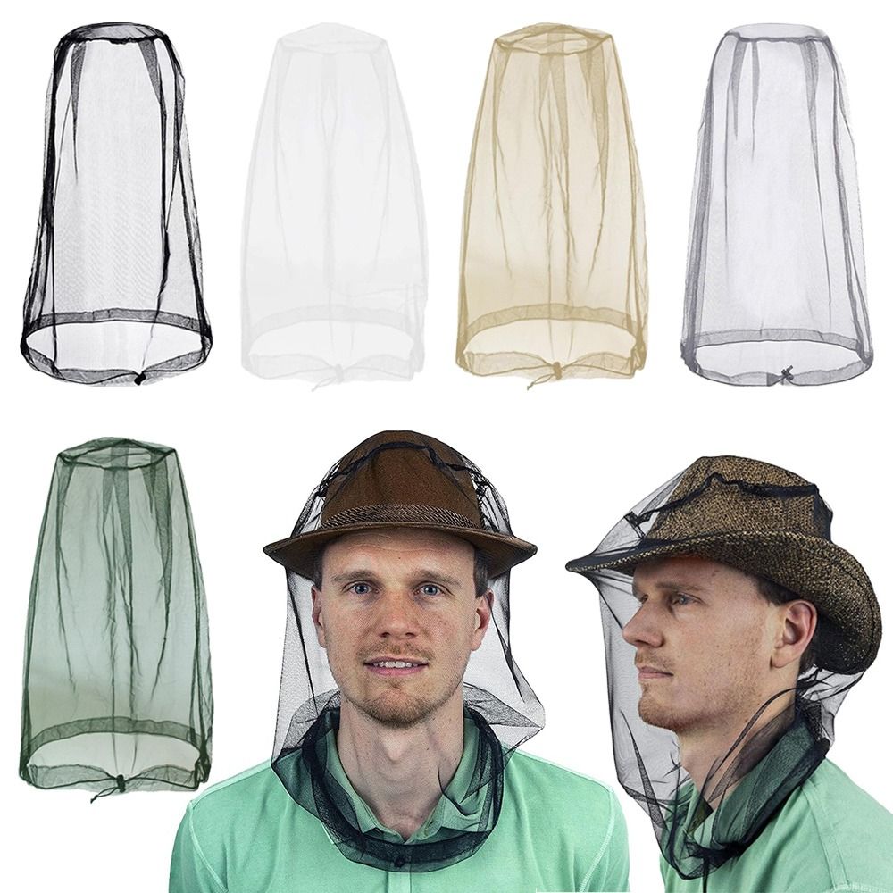 Ademend gaas muggenhoofdnetten Lichtgewicht hoedennet Cover Outdoor Camping Vissen Anti-muggenhoes Insectbestendige hoed