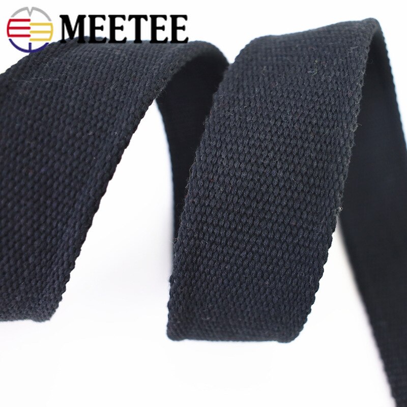 Sangles en coton et Polyester de 2M 45mm 2-2.5mm d&#39;épaisseur, pour sac à dos, étiquette, bande polarisée, accessoires de couture, bricolage