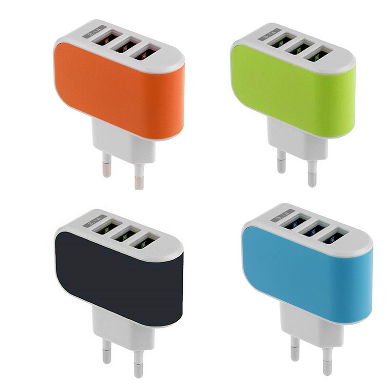 Universal 3 USB Port Power plug US EU Adapter Charger Fast Wall Travel Charging For iPhone 6 puls iPad Pro SAMSUNG Phones MP3 4