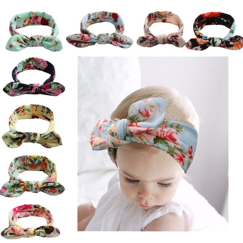 Colorful Newborn Toddler Headband Ribbon Elastic Baby Head Accessories Kids Hair Band Girl Bow Knot