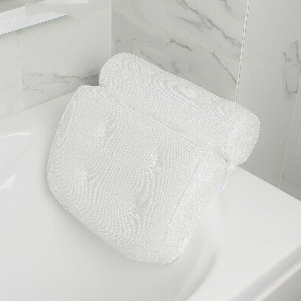 Bad Luxe Bad Spa Kussen Kussen Nek Ondersteuning Foam Comfort Bad 6 Zuignap Sponsachtige Ontspannen