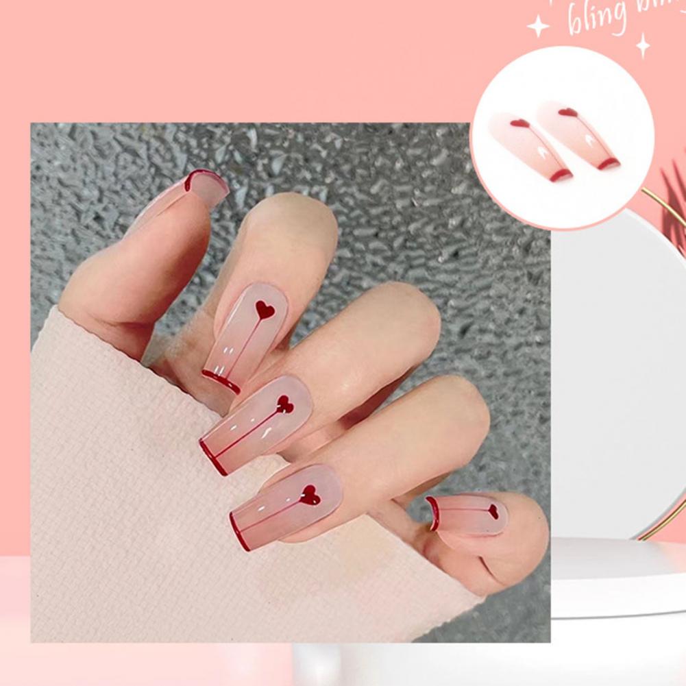 Patch pour ongles en forme de cœur, pour Nail Art, Surface lisse, minimaliste