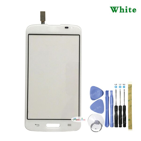 Replacement 4.5" For LG F70 D315 Touch Screen Digitizer Sensor Outer Glass Lens Panel Black White+Tracking Code: white With Tool
