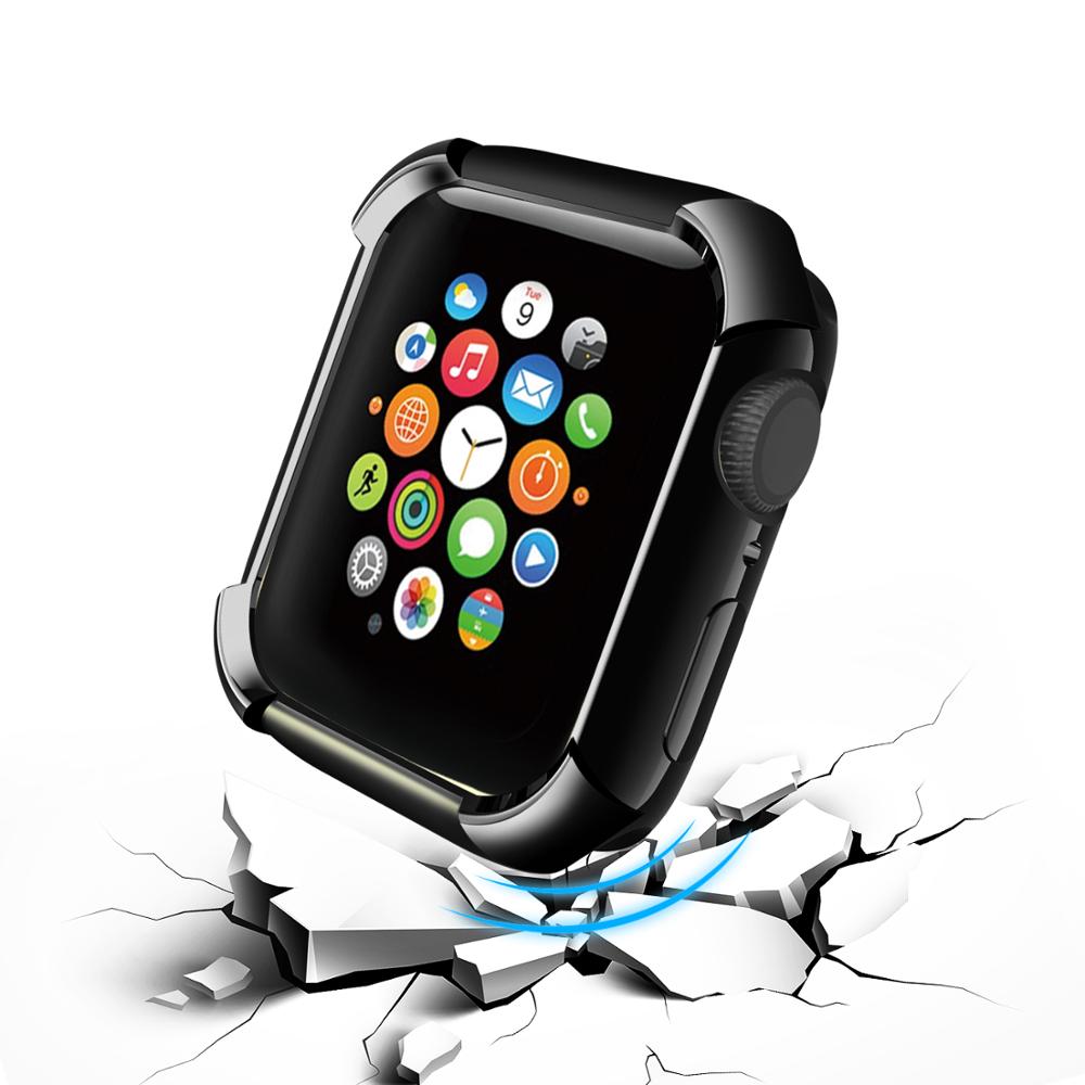 case cover for Apple watch band Apple Watch 4 5 case 44mm 40mm iWatch TPU bumper protection bumper plating watch accessories