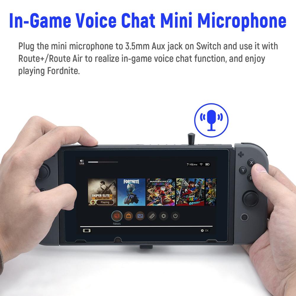 Gulikit upgrade-zubehörpaket für usb-c-adapter mit 3.5mm mini-mikrofonen für route+/route air für nintendo switch