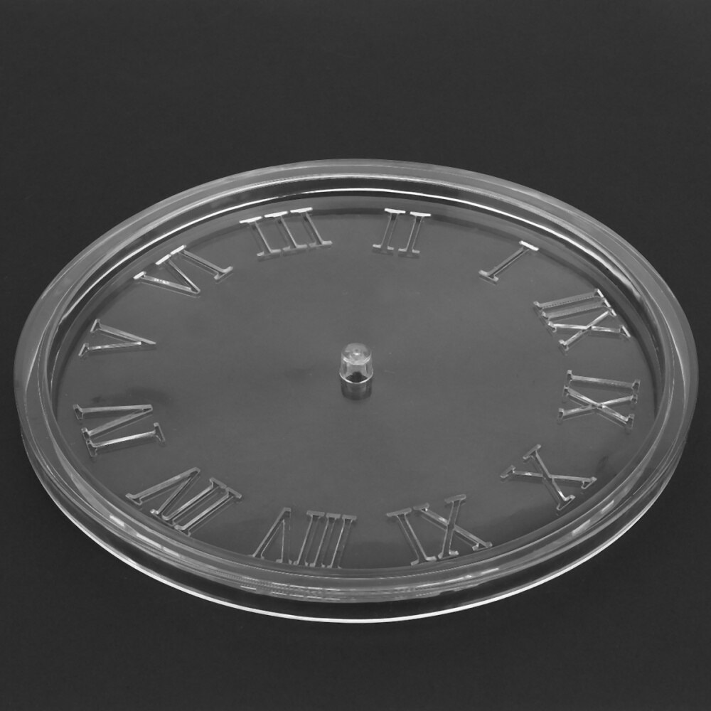 1 Juego de molde de silicona para reloj de pared, accesorios para hacer relojes, números romanos, modelo de reloj (transparente)