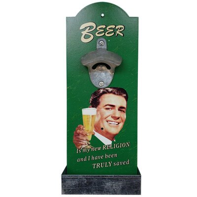 Bar Wall Decoration American Country Style Retro Bar Restaurant Beer Bottle Openers Wooden Wall Hanging Opener Crafts: Green