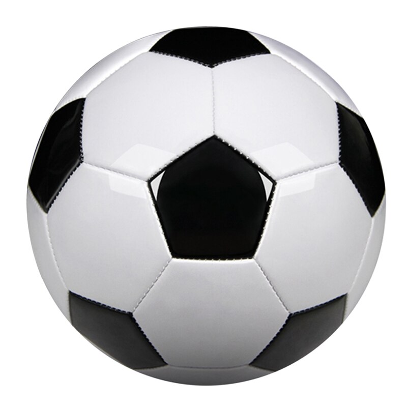 Ballons de Football en cuir PU, taille 5, pour entraînement , noir et blanc: Default Title