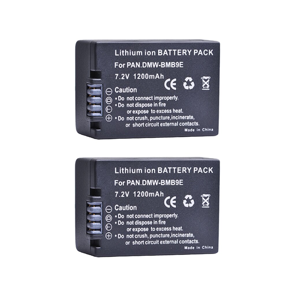 DMW-BMB9 DMW-BMB9E Battery &amp; LED Charger for Panasonic Lumix DMC FZ40K FZ45K FZ47K FZ48K FZ60 FZ70 FZ100 FZ150 DMWBMB9: 2 batteries