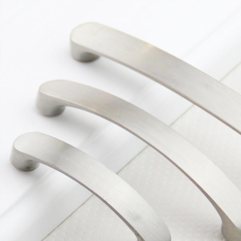 Drawer Aluminium Alloy Door Handle Modern Cabinet Pulls Brushed Nickel Furniture