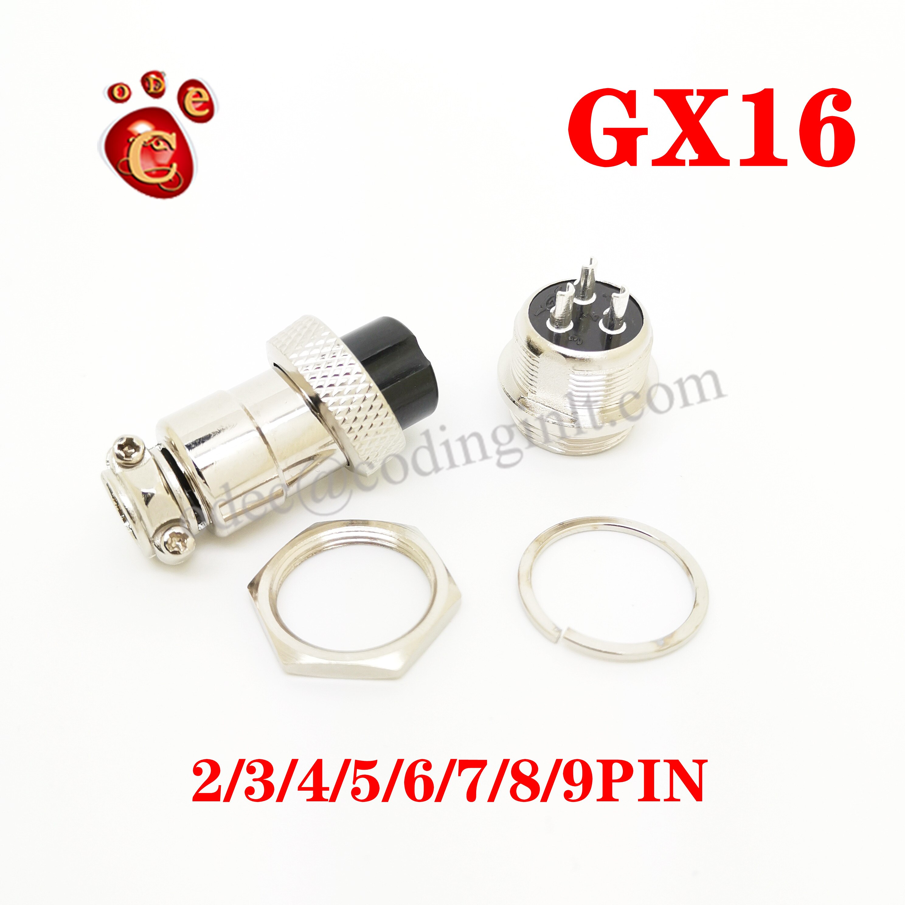 GX16 2/3/4/5/6/7/8/9 Pin Male &amp; Female 16mm L70-78 Circular Aviation Socket Plug Wire Panel XLR Connector