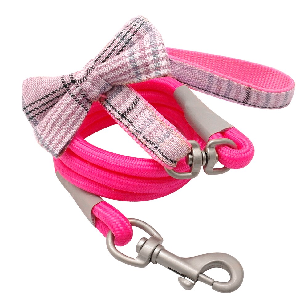 Hundhalsband och koppeluppsättning söta fluga hundhalsband med promenadkoppel för små medelstora hundar födelsedag bröllopstillbehör