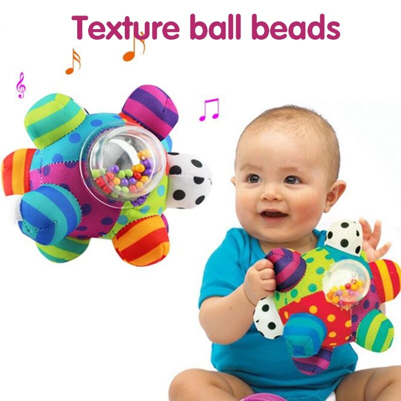 Baby Toys Fun Little Loud Bell Baby Ball Rattles Toy Develop Baby Intelligence Grasping Toy HandBell Rattle Toys for Baby/Infant