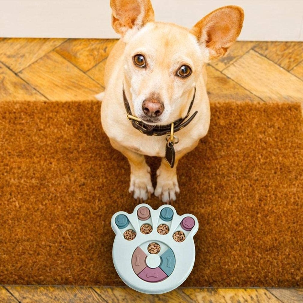 Interactive Dog Puppy Slow Feeder Bowl Nontoxic Dog Food Dispenser Fun IQ Training Educational Game Slow Feed Bowl