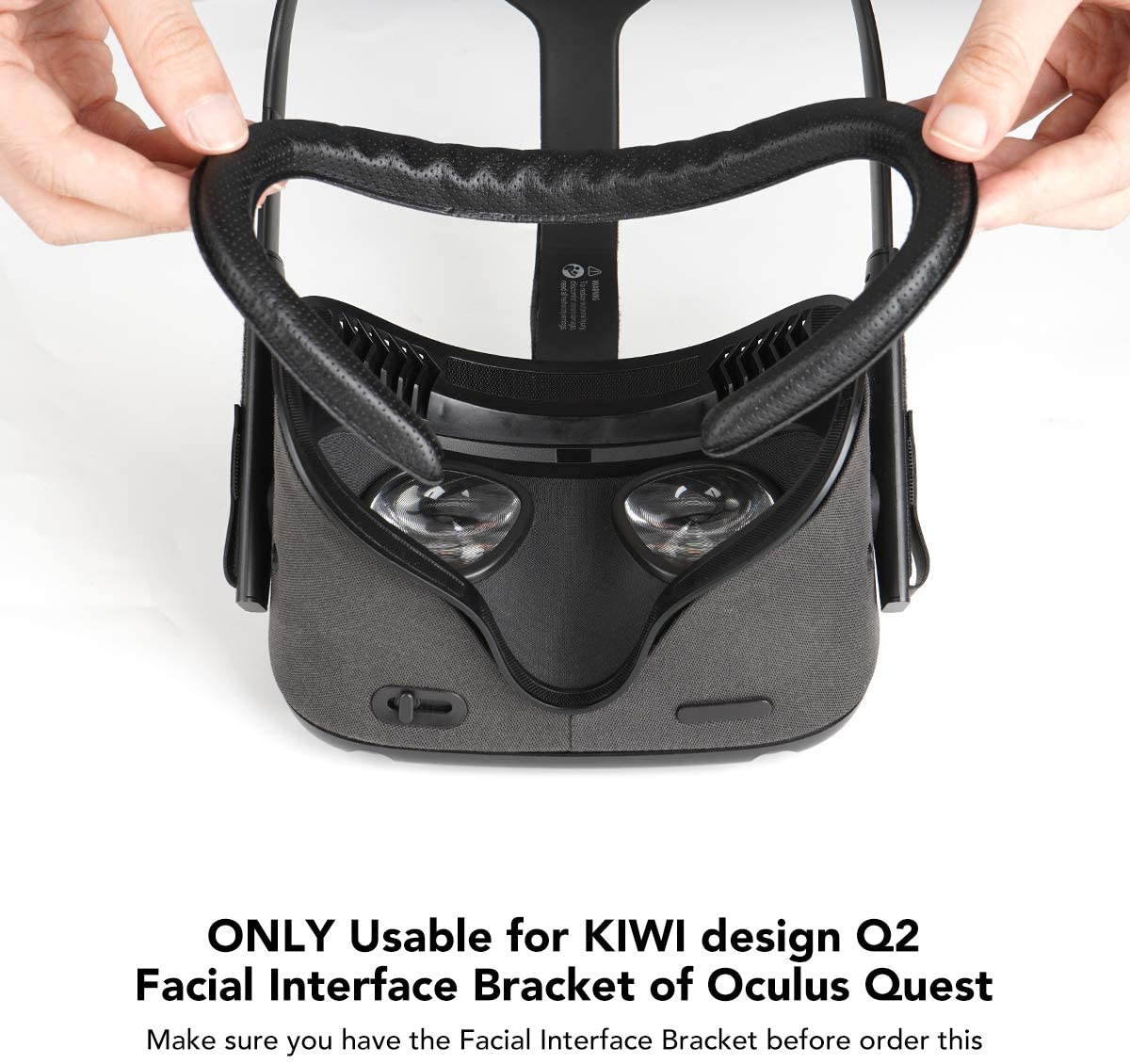 KIWI VR Face Cover Cushion Replacement(8mm/12mm) For Face Pad Only Usable for Oculus Quest 1 PU Leather Facial Interface