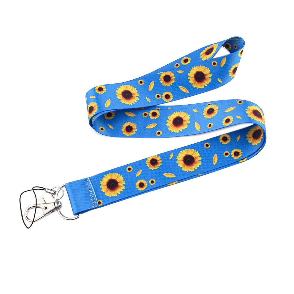 CA1522 Sunflower Lanyards Cute Neck Strap Cell Phone Keys ID Card Holder Lanyard For Keys DIY Hanging Rope Lanyards: 2