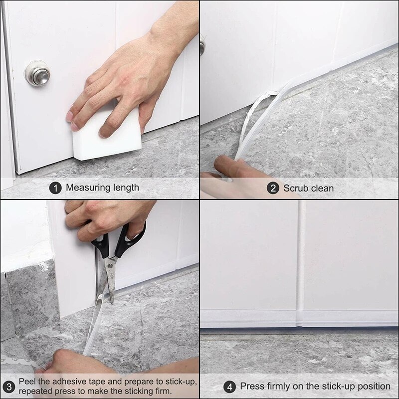 Waterproof Tapes Border For Bathroom Kitchen Seal Strip PVC Sticker Sink Gap Toilet Adhesive Corner Line