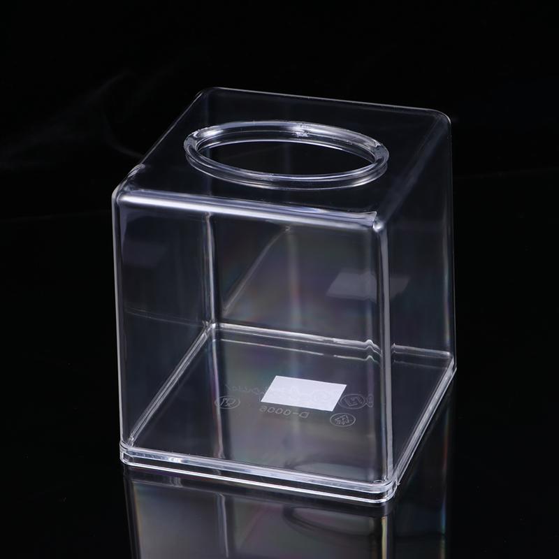 Acrylic Square Tissue Case Transparent Tissue Holder Paper Storage Box Craft Home Supplies