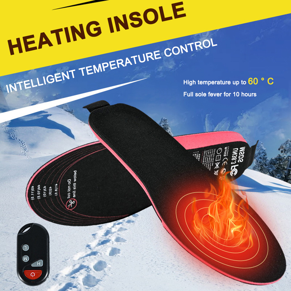 Semelles chauffantes intelligentes USB, 1 paire, télécommande, chauffe-pieds d'hiver, confortable, pour Sport en plein air, coussinets thermiques