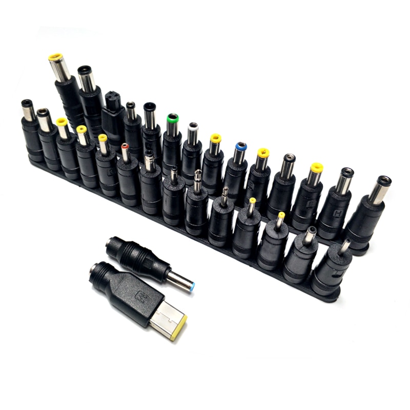 31pcs Universal Laptop DC Power Supply Adapter Connector Plug DC AC Jack Charger Connectors Laptop Power Adapter Conversion Head