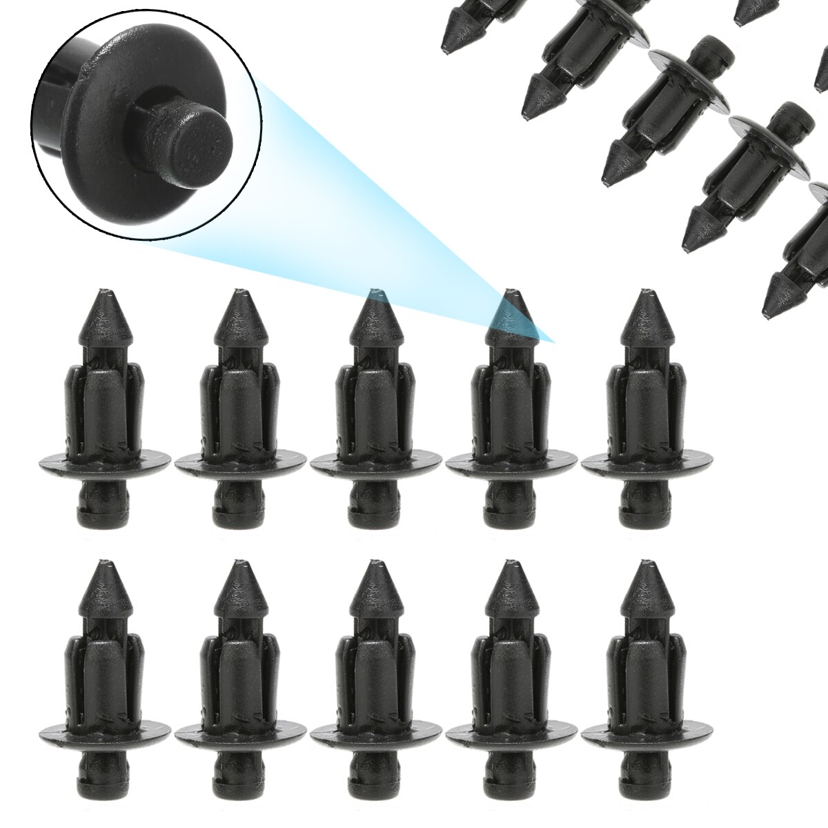 10pcs/set 6mm Plastic Bike Fairing Rivet Trim Clip For Honda For Yamaha For Suzuki Kawasaki