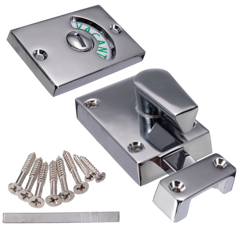 Indicator Bolt Bathroom WC Privacy Toilet Latch Vacant Door Lock Engaged