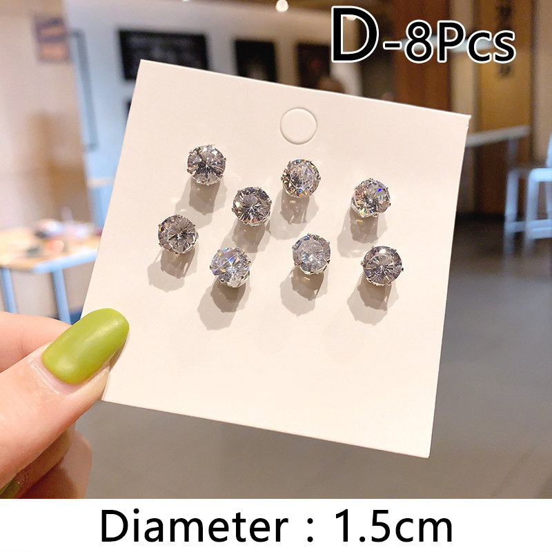 10 stück broschen, damennadeln, kleiderdekoration, Anti-entblößungsschnalle, niedlicher halsverschluss, nagel, perlenknopf-accessoires: D