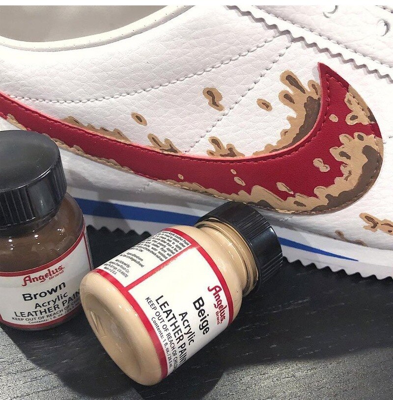 Sneakers tilpasset maling importeret gør-det-selv læder håndmalede sko farveskift belægning lærred 29.5ml 1oz