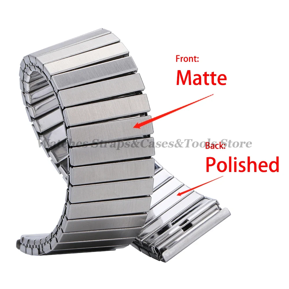 14mm 16mm 18mm 20mm 22mm Edelstahl elastisches Stretcharmband Uhrenarmband Metall Expansionsband Armband Zubehör Armband