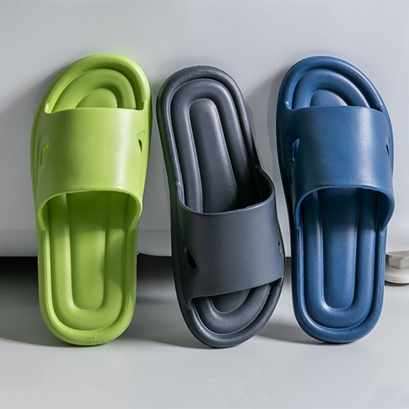 Antislip Mannen Slippers Badkamer Douche Slippers Voor Vrouwen Slides Sandalen Eva Zachte Slip Op Platte Slippers strand Zomer Schoenen