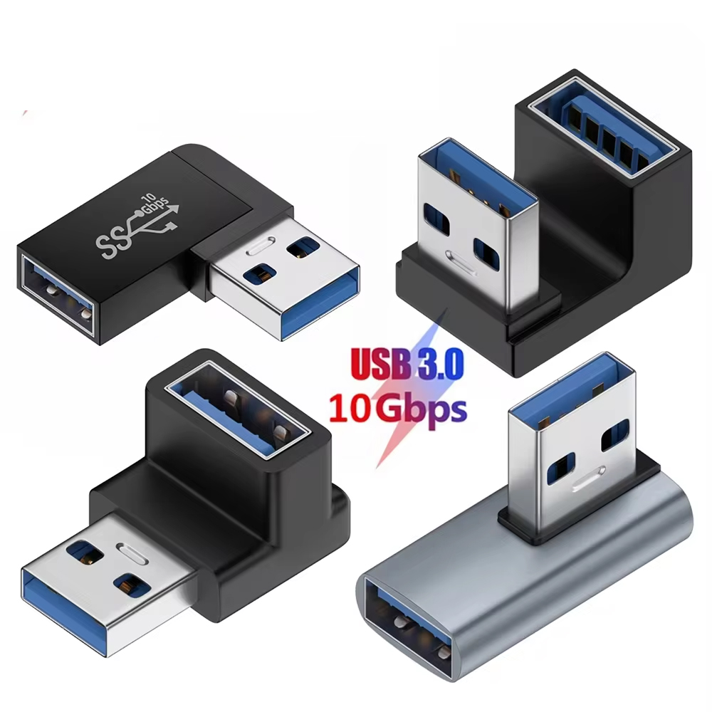 USB 3.0 Uitbreiding Adapter 90 Graden Haakse OTG Adapter Opwaartse Elleboog 10 Gbps Hoge Snelheid USB Adapter Connector voor PC Macbook