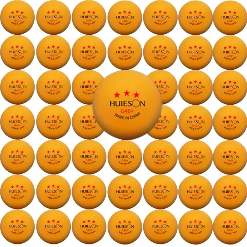 100 stks/zak HUIESON 3 Ster ITTF Standaard Pingpongballen Nieuw Materiaal ABS + Professionele Tafeltennisballen Voor Concurrentie