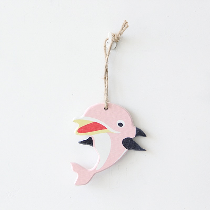 Nautical Beach Wooden Fish Starfish Home Wall Decor Mediterranean Bathroom Wall Decorative Hanging Ornament