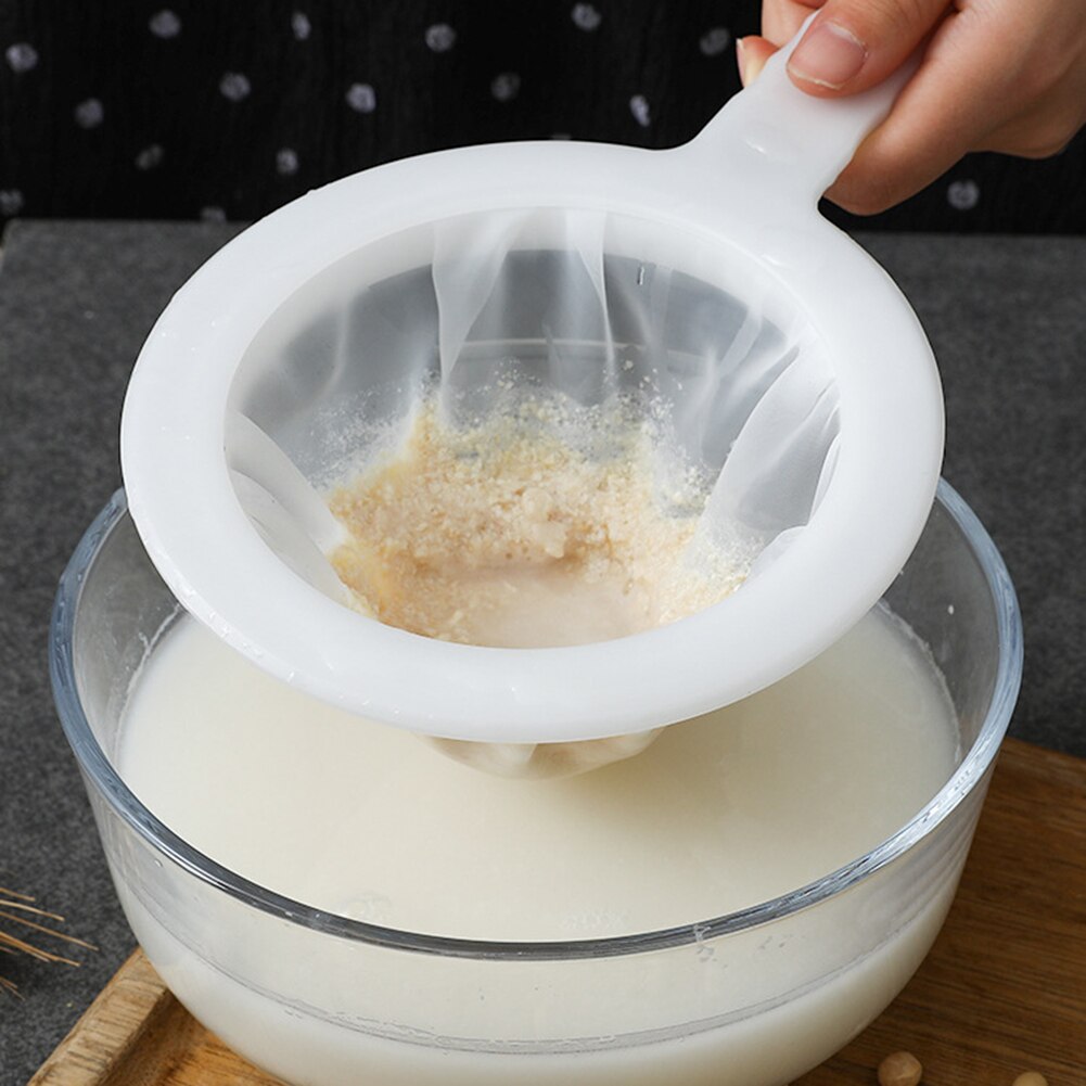 Passoire en maille Ultra-fine, 100/200/400 mailles, cuillère filtrante en Nylon pour le lait de soja, le café, le lait, le yaourt