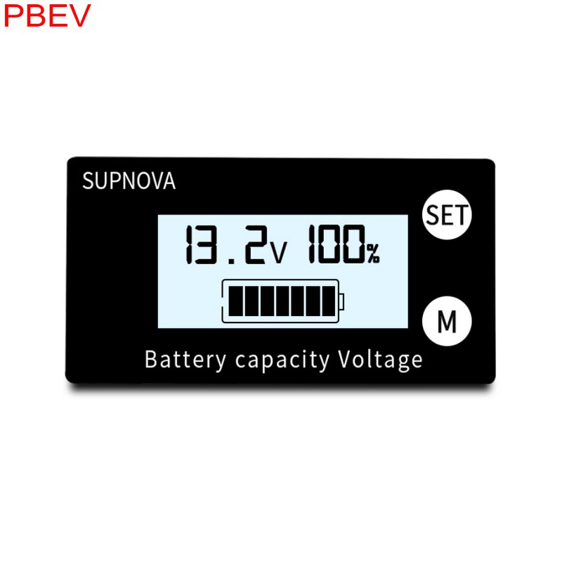 Lcd Batterij Indicator 12V Battery Fuel Gauge Batterij Lithium Batterij Universele Digitale Meter Digitale Voltmeter