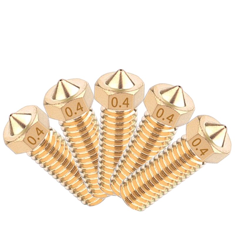 5PCS 3D Printer Volcano Nozzle Brass Nozzles For Anycubic Vyper For E3D Volcano Hotend M6 Extruder Nozzle