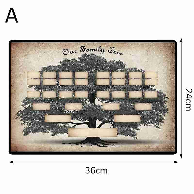 Diagrama de árbol familiar, diagrama de árbol familiar escrito a mano para rellenar el lienzo de historia familiar Personal: A