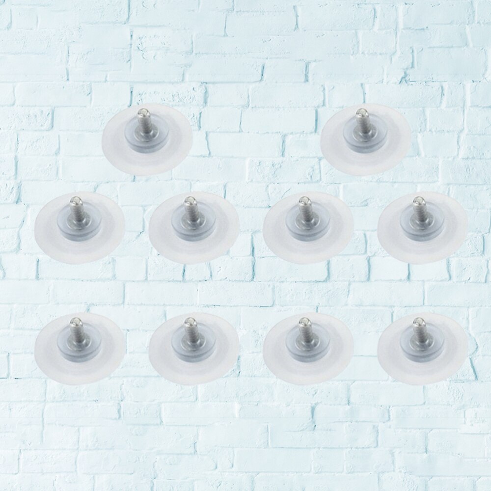 10Pcs 4Mm Meubels Bureau Glas Pvc Anti-Collision Zuignappen Sucker Hanger Pads Met Schroef Vervangende Onderdelen voor Tafel: Default Title