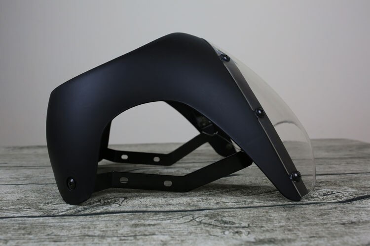 plastic Windscreen Windshield for motorcycle Wind Deflector for stallions centaur max 250 mutt 125: matte black